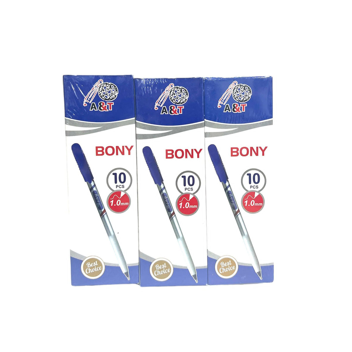 A&T Stationery Offer blue pen BONY 3 in 1 || باكيج  اقلام حبر ٣ في ١ بوني اي اند تي