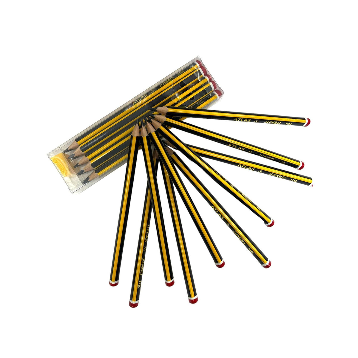 A&T Color Me Jumbo Triangle Pencil Pack 12 Pcs || اقلام رصاص جامبو مثلث اطلس اي اند تي كولور مي