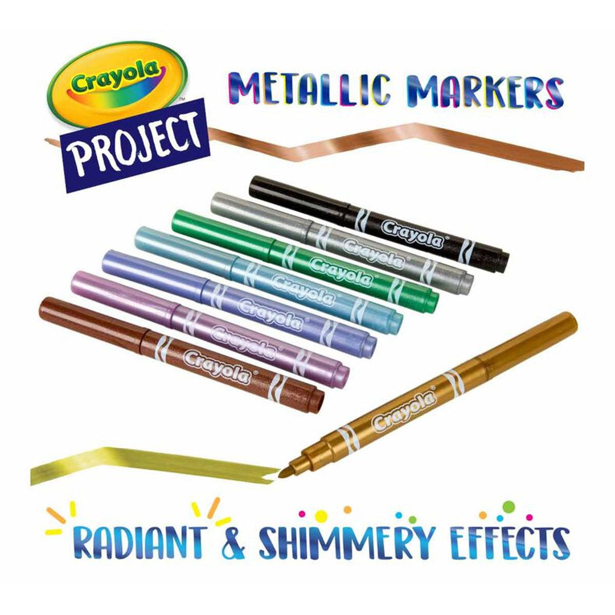 Crayola Metallic Markers 8 Colors || اقلام ميتاليك كرايولا ٨ لون