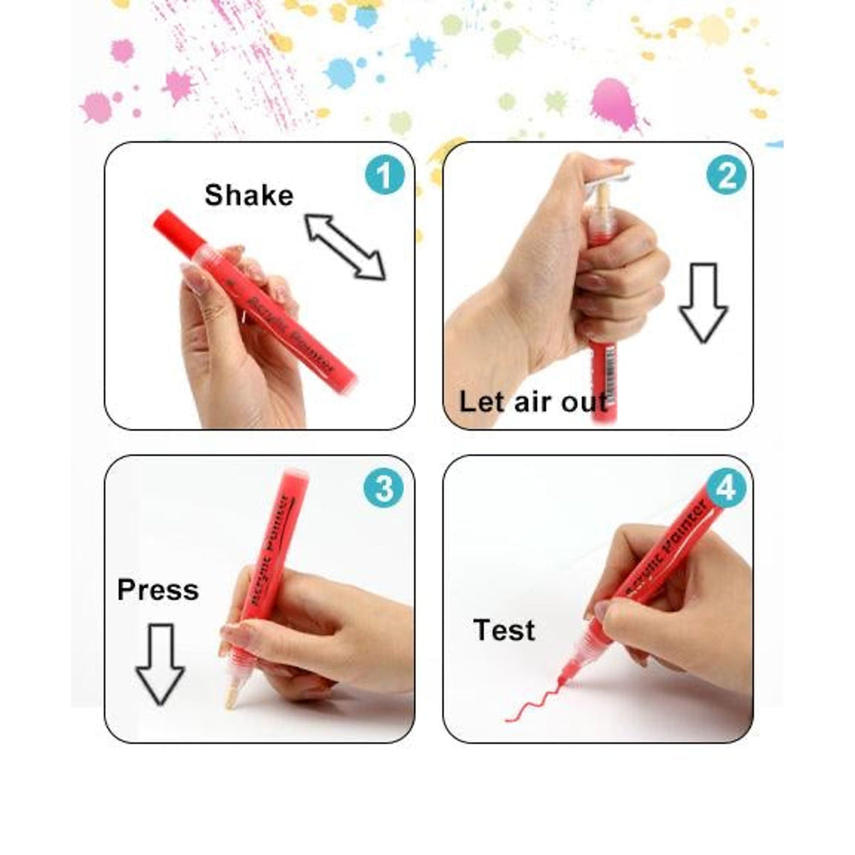 Jubai Acrylic Marker Line 4mm 36 color ||  اقلام اكريلك ماركر 4مم 36 لون