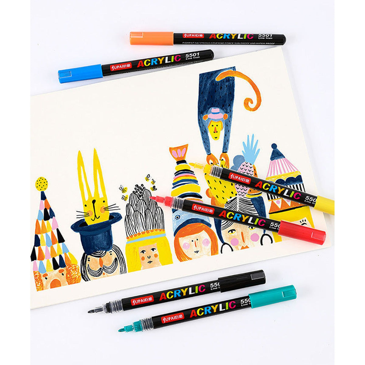 Jubai Acrylic Marker Line 4mm 36 color ||  اقلام اكريلك ماركر 4مم 36 لون