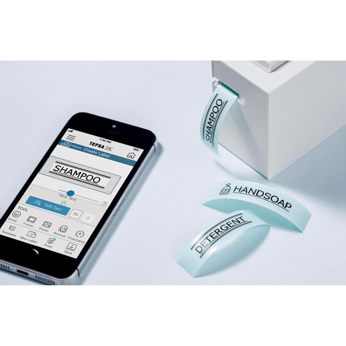 KING JIM TEPRA Lite Portable Thermal Label Printer from Japan Easily Operated with a Smartphone || طابعات ليبلات الحرارية من التلفون كينج جيم اليابانية
