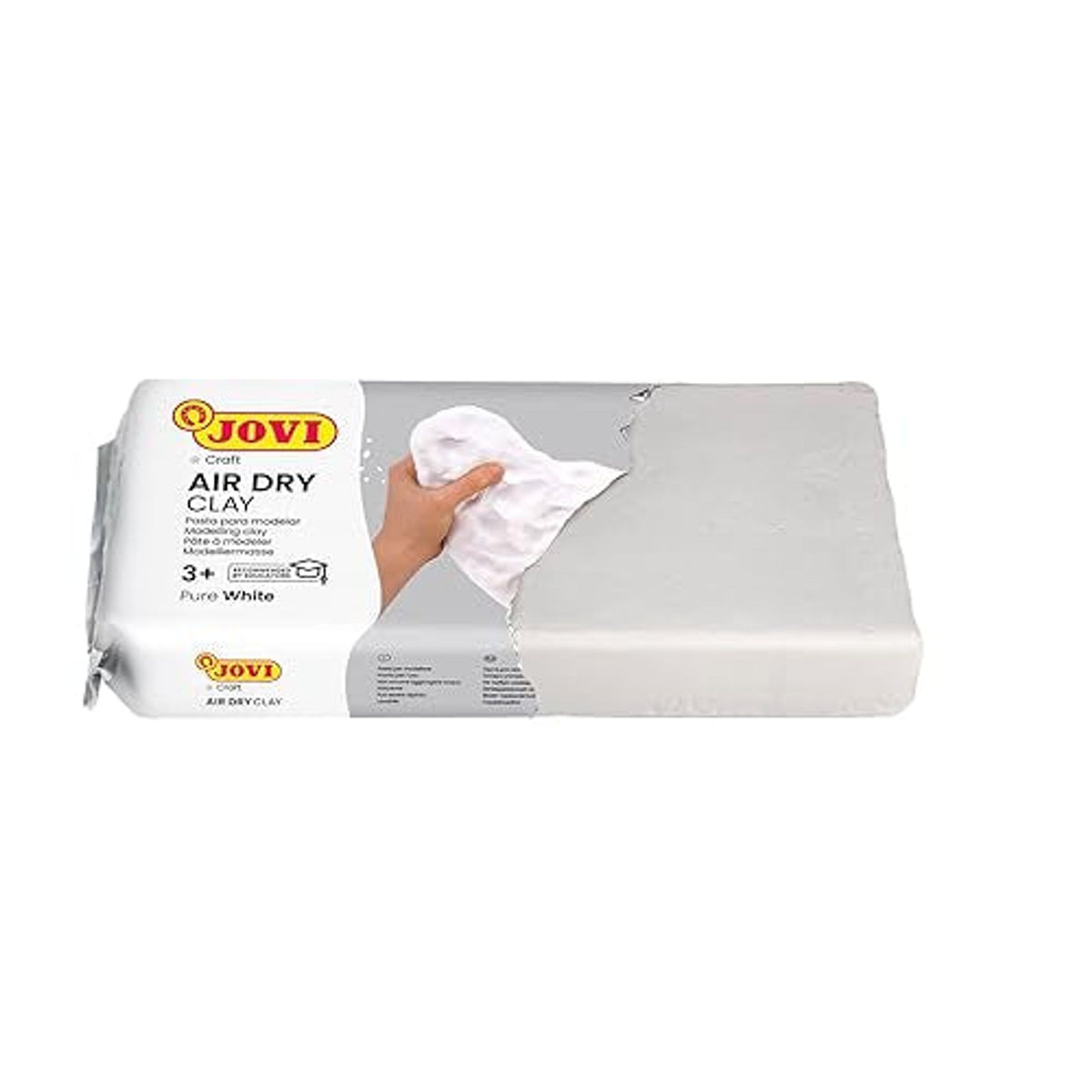 Jovi Air Dry Clay Pure White Modeling Clay 500 gram || طين صلصال ابيض جفاف هوائي ٥٠٠ جرام