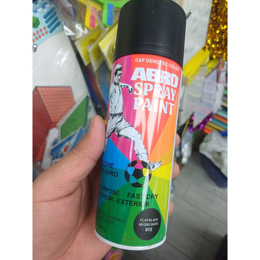 Abro Spray Paint Flat Black || دهان صبغ رش سبراي ابرو⁩ اسود مطفي