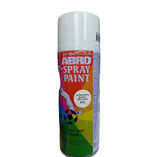 Abro Spray Paint Gloss White || دهان صبغ رش سبراي ابرو⁩ ابيض لامع