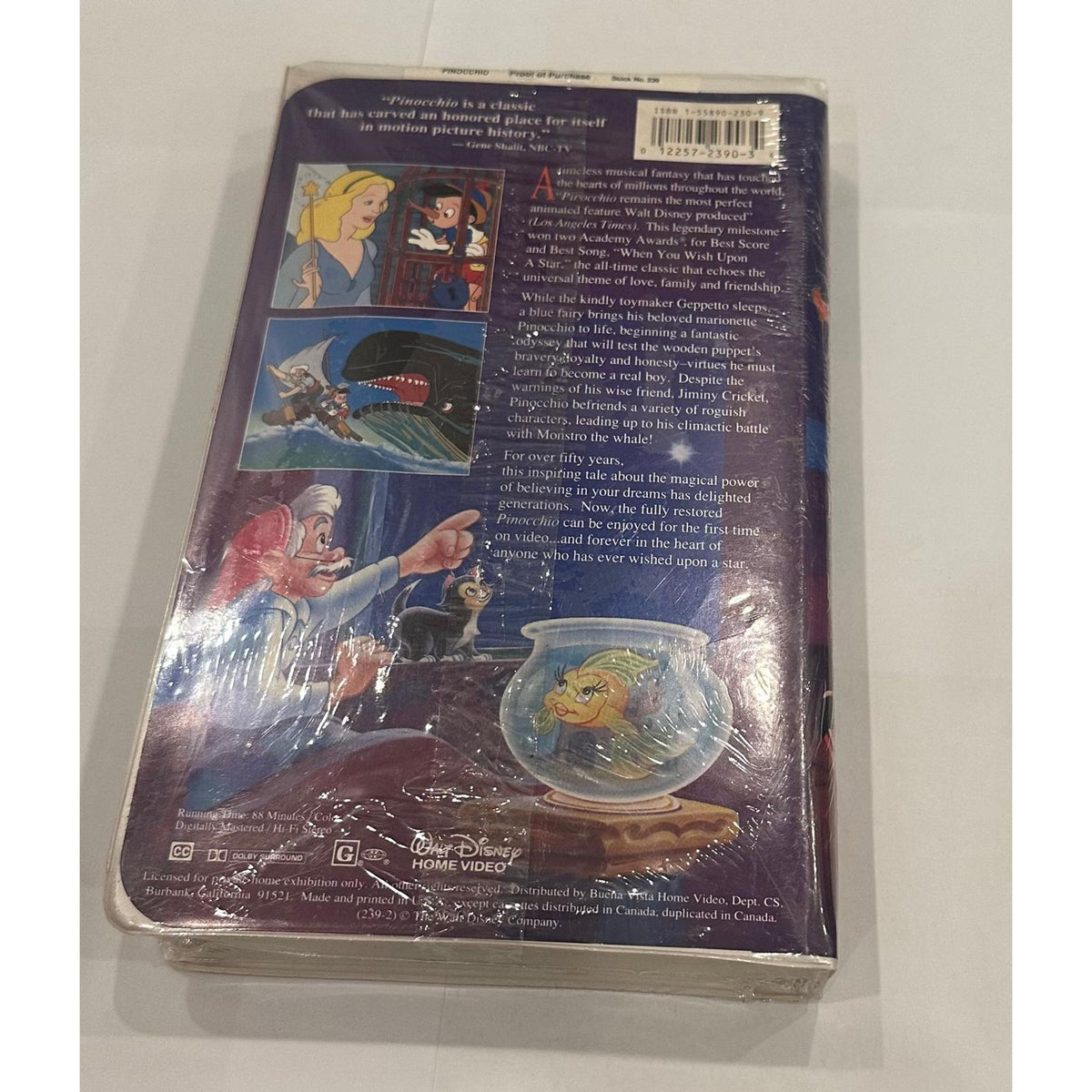Disney VHS Tape Pinocchio Materpiece