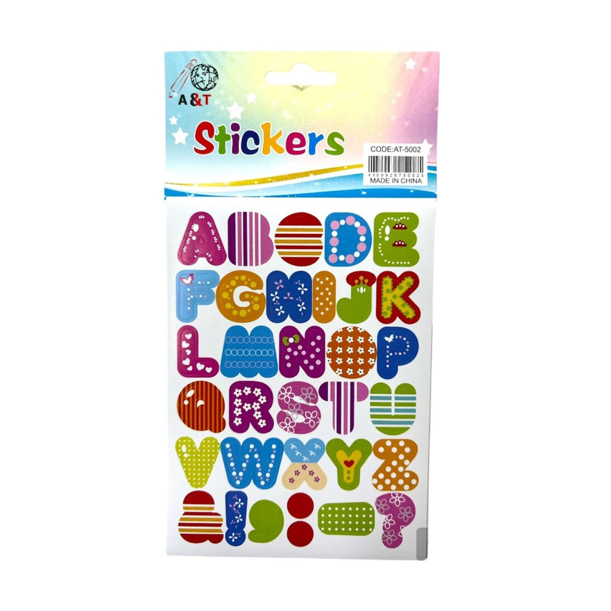 A&T Stickers Colored Alphabet || ستيكرز ملونة احرف انجليزي ملونة