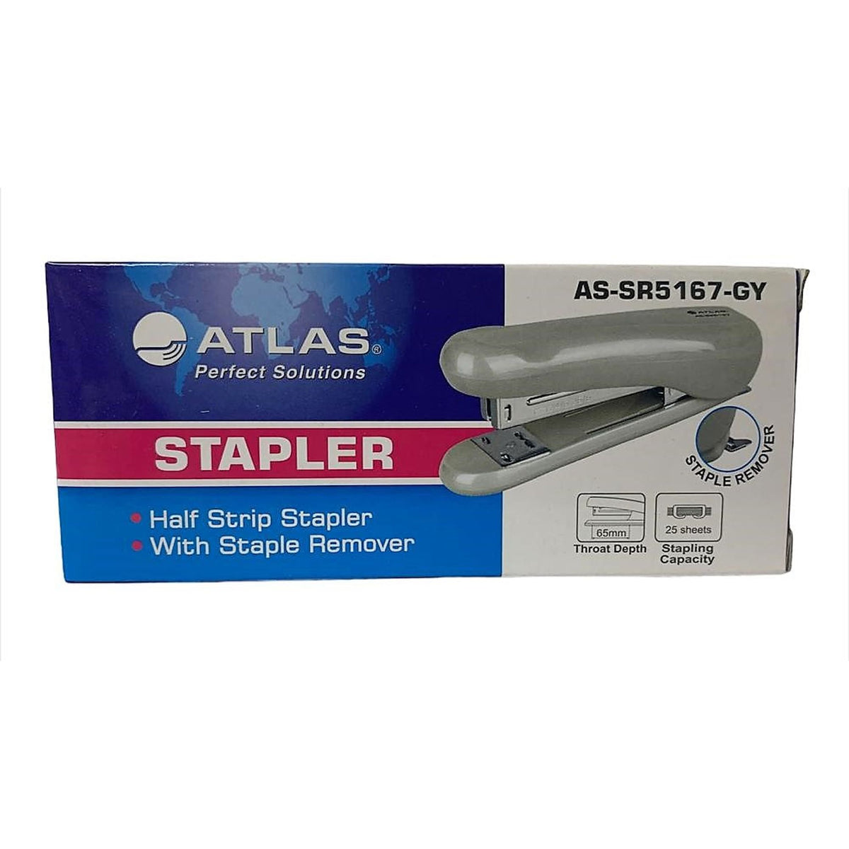 Atlas Stapler AS-SR5167-GY || دباسه اطلس 25 ورقه