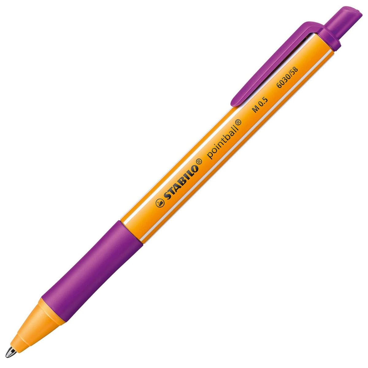 Ballpoint pen Stabilo retractable point Purple color || قلم حبر كبس ستابيلو  لون بنفسجي