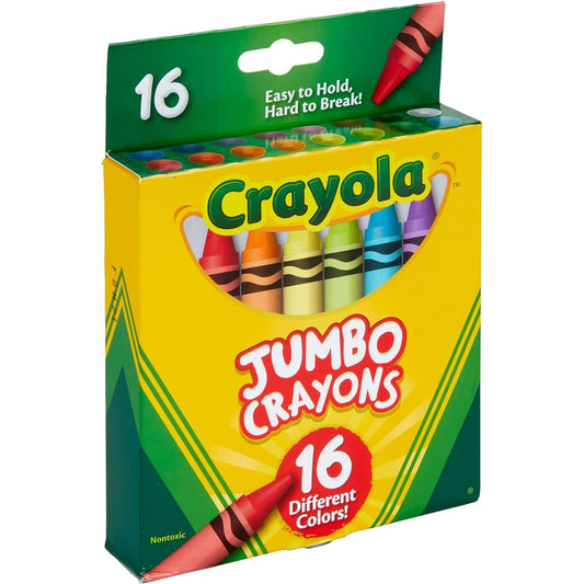 Crayola Jumbo Crayons 16 Color Set || الوان شمعية كرايولا جامبو 16 لون