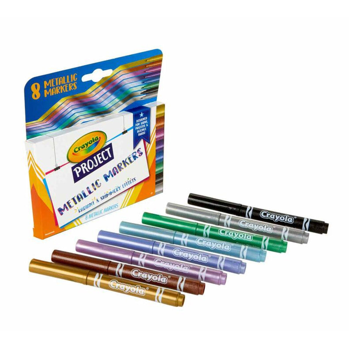 Crayola Metallic Markers 8 Colors || اقلام ميتاليك كرايولا ٨ لون