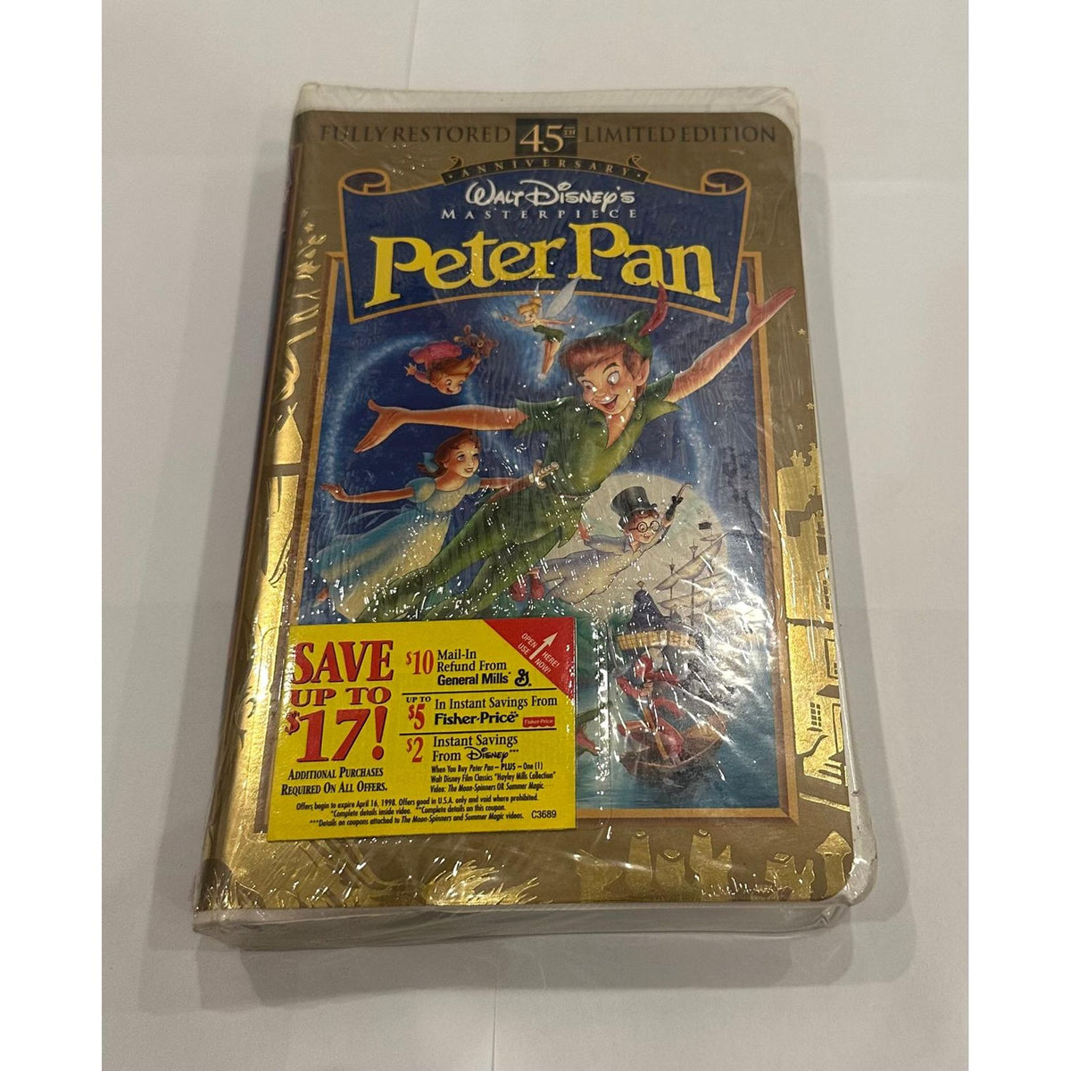 Disney VHS Tape Peter Pan Materpiece
