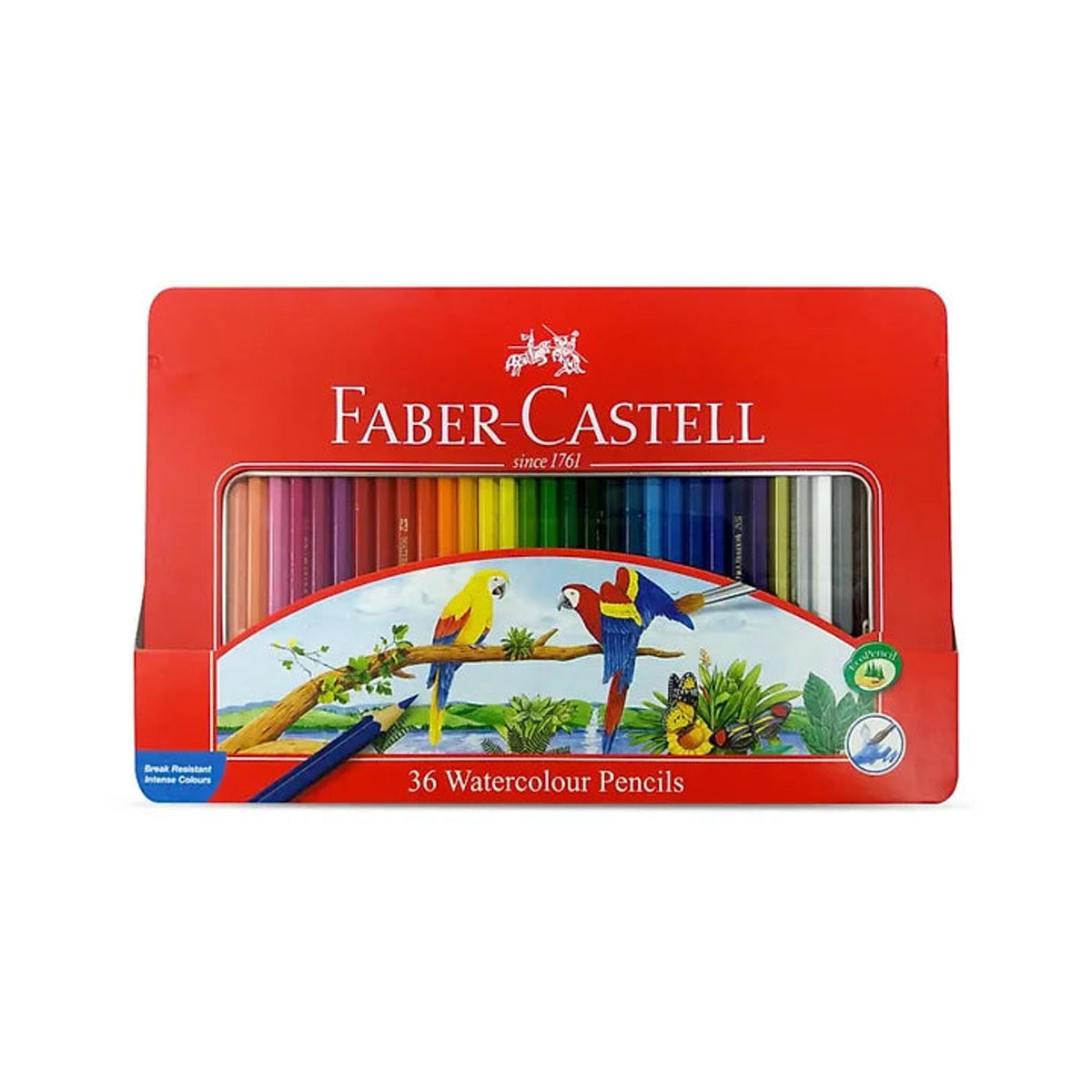 Faber Castell Watercolor Pencils 36 Colors Tin Case || الوان خشبية مائية فيبر كاستل ٣٦  لون علبة حديد