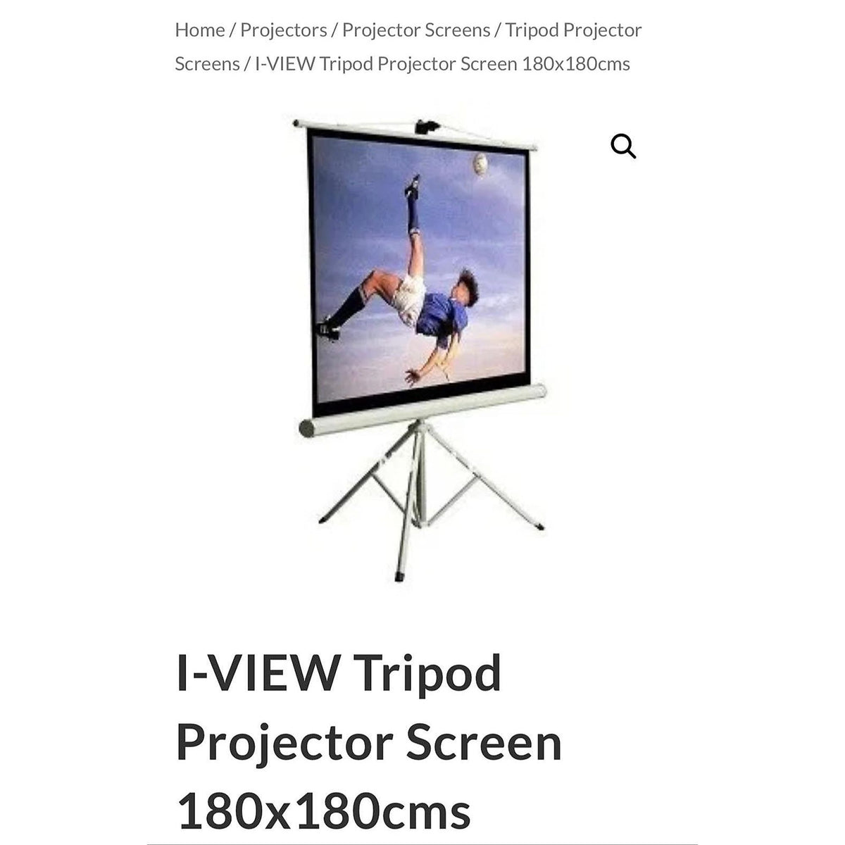 i-VIEW Tripod Projector Screen 180*180 cm || شاشة عرض بروجكتر مع استاند قياس 180*180 سم