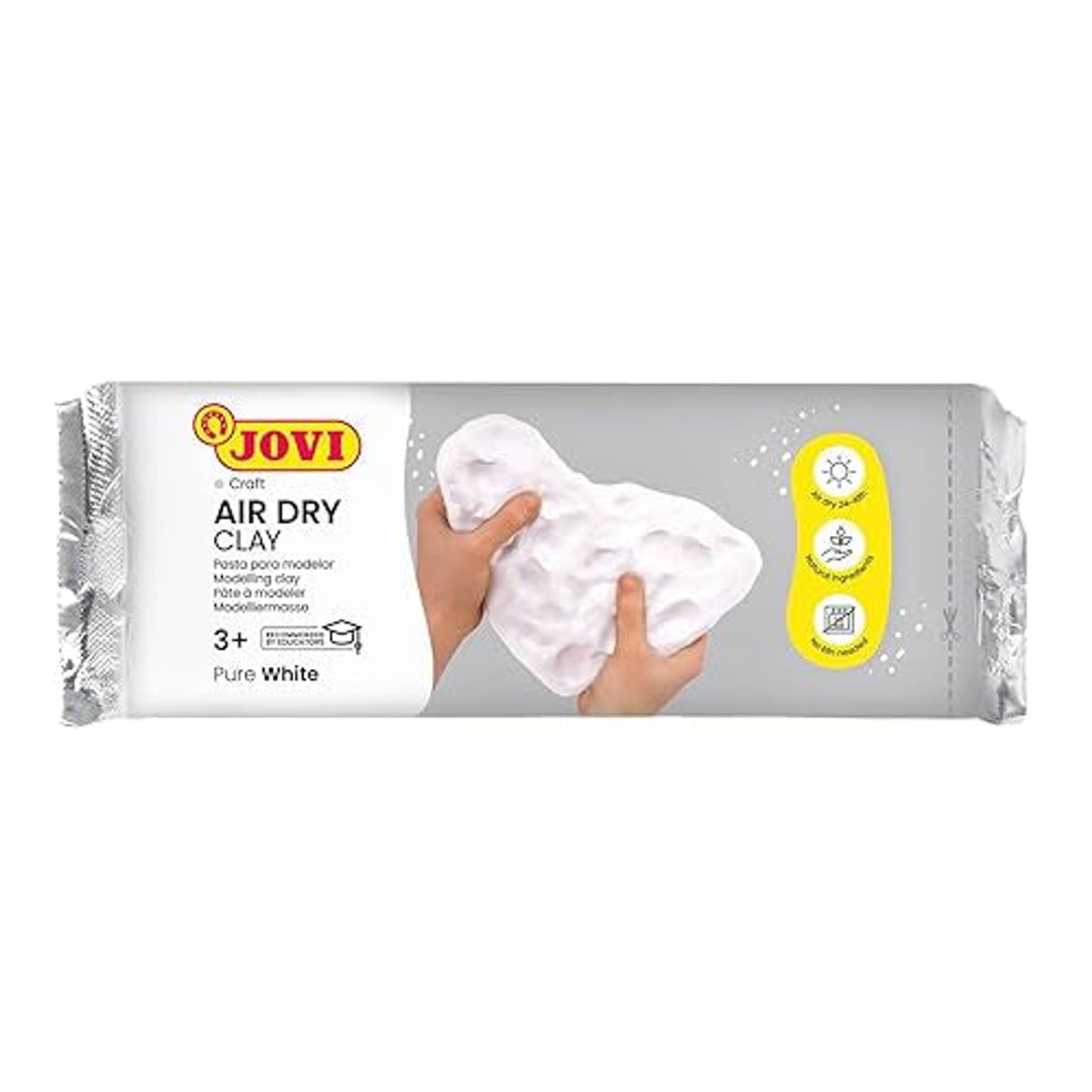Jovi Air Dry Clay Pure White Modeling Clay 500 gram || طين صلصال ابيض جفاف هوائي ٥٠٠ جرام