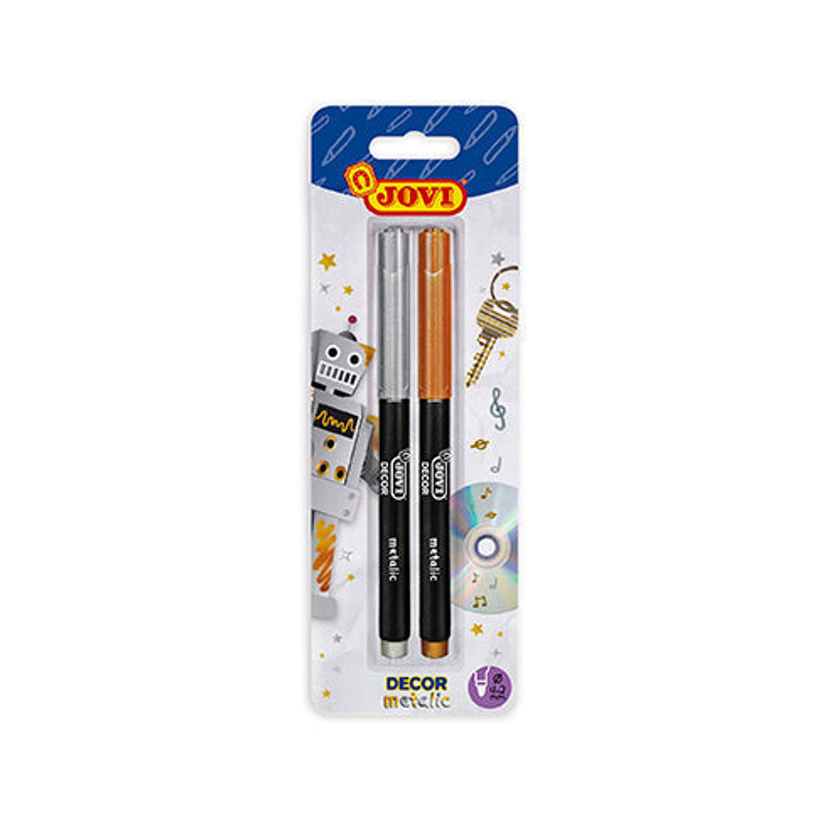 Jovi Decor Metallic Gold and Silver Pen Set || مجموعه اقلام جوفي ثابته فضي و ذهبي