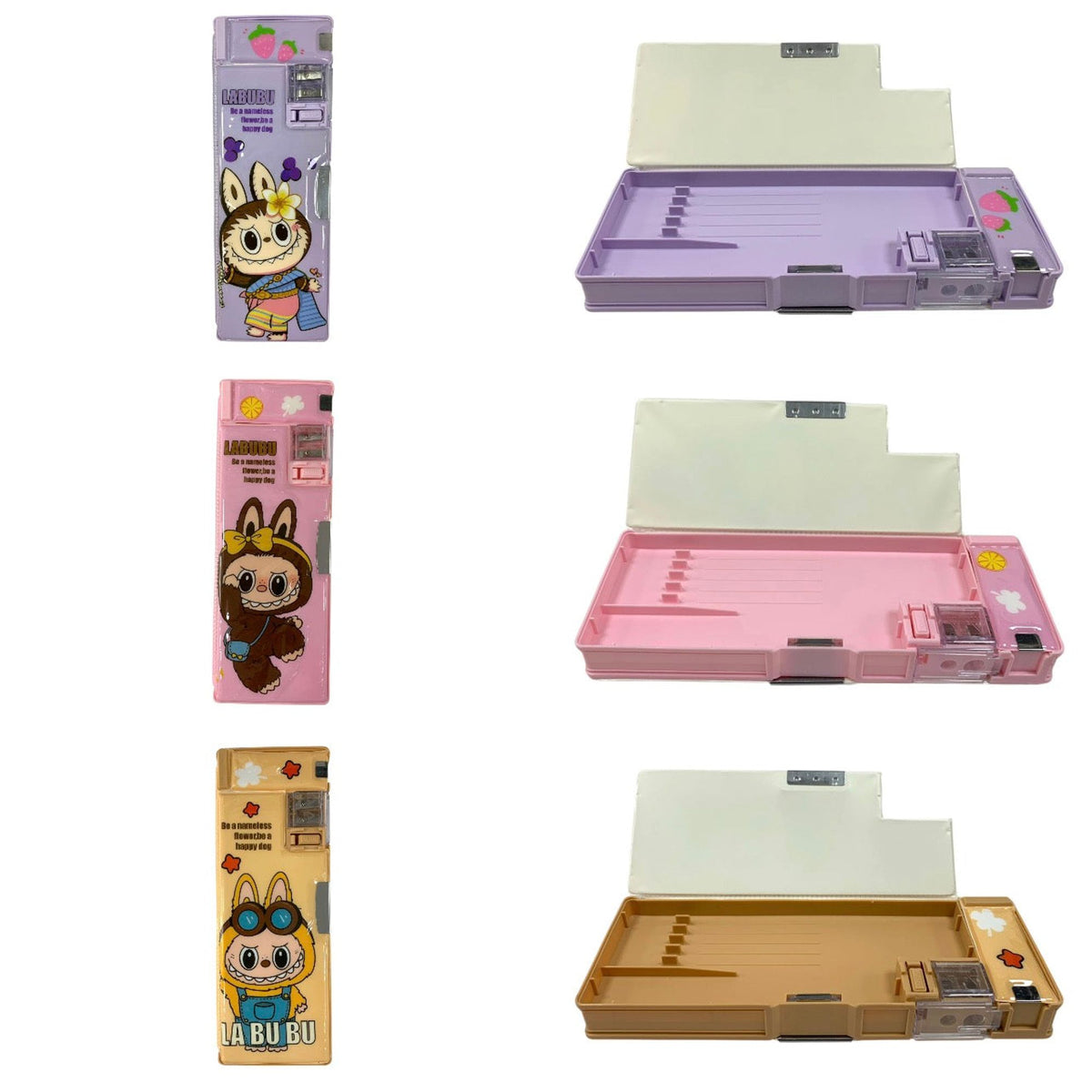 Labubu Pencil Box Assorted Colors || مقلمة بوكس شكل لابوبو الوان متنوعة