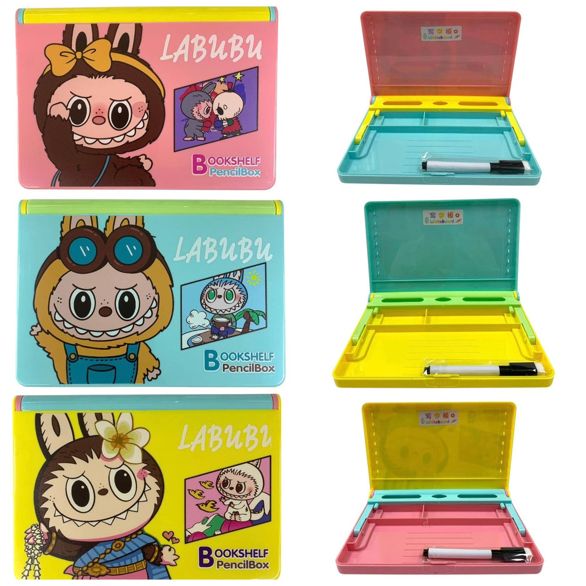 Labubu Pencil Box Assorted Colors || مقلمة بوكس لابوبو الوان متنوعة
