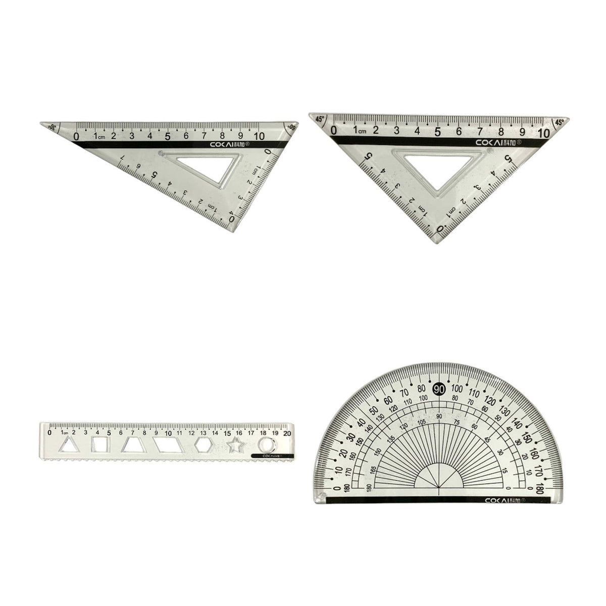 Rulers Scale Set 4 Pcs || مجموعة مساطر ٤ قطعة