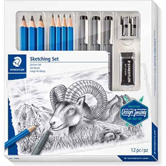 Staedtler Sketching Set 12 Pcs || مجموعة اقلام رسم سكتش ستدلر 12 قطعه