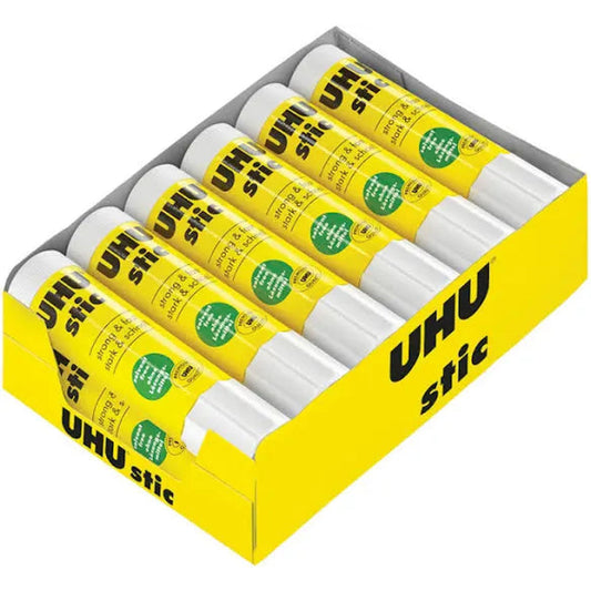 UHU Glue Pack Medium Size 21 g 12 Pcs || باكيت صمغ يوهو حجم وسط ٢١ جرام ١٢ حبة