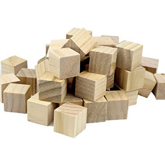 Wooden Cubes Medium Size Set of 20 || مكعبات خشب حجم وسط شد 20