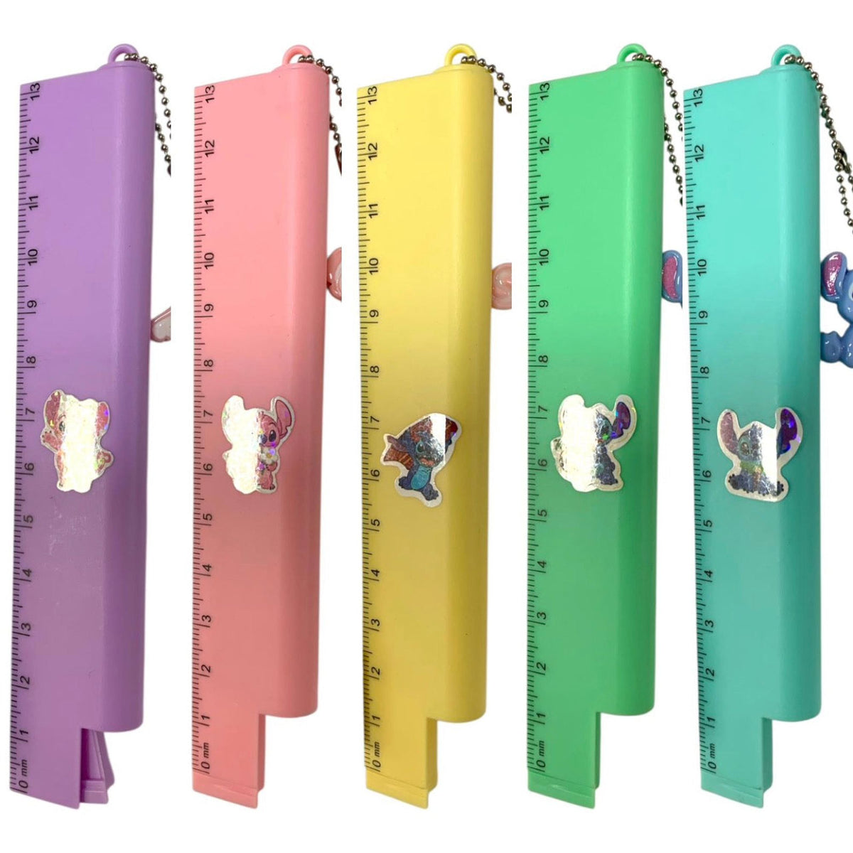 Stitch Ruler Pen Assorted Colors || قلم مع مسطرة ستيتش الوان متنوعة