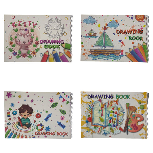 A&T Twins Drawing Book 16 Pages for Kids Assorted Colors || دفتر رسم سلك للاطفال اي اند تي 16 صفحة موديلات متنوعة