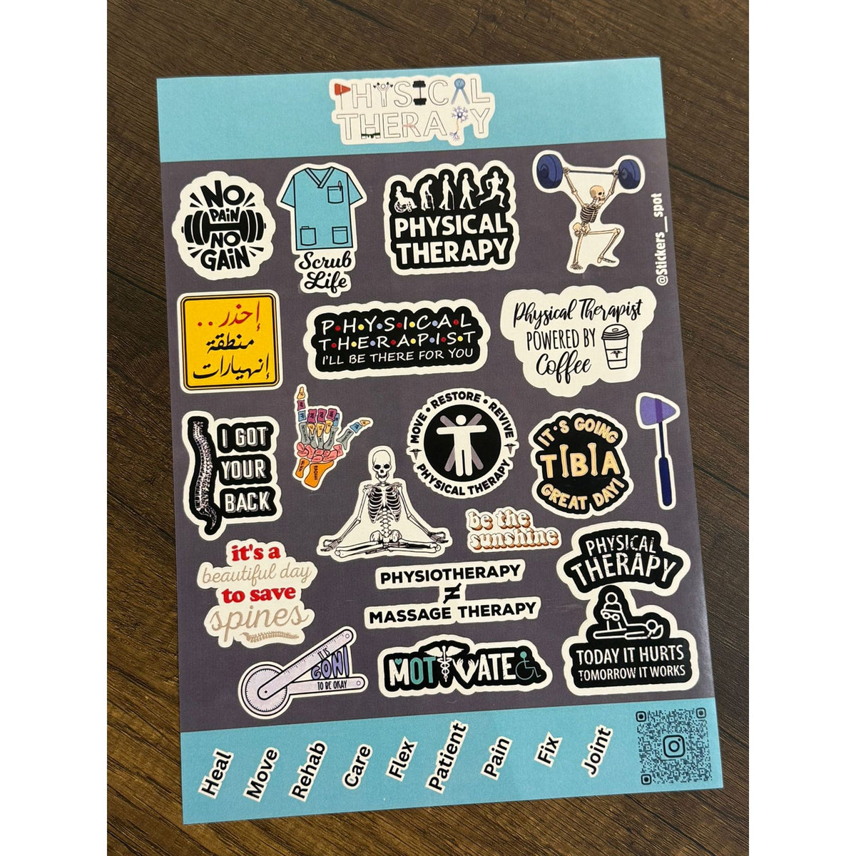 Stickers Spot Physical Therapy || ستيكرات علاج فيزيائي