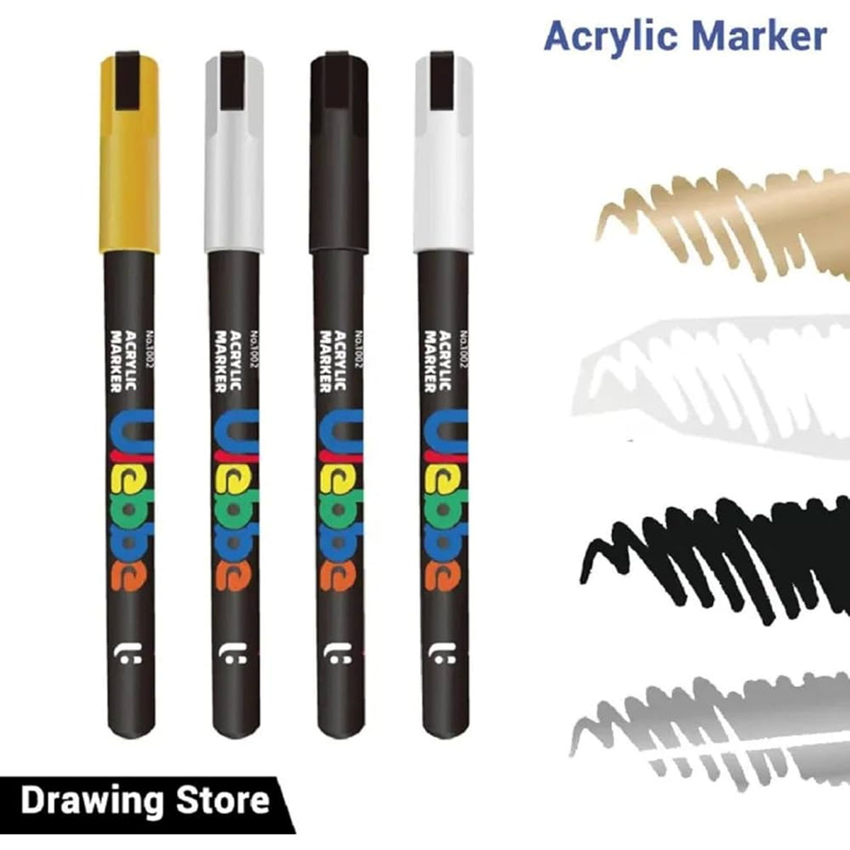 Ulebbe Acrylic Marker 36 Colors For Painting on All Surfaces || الوان اكريليك ماركر يوليبي ٣٦ لون للرسم على جميع الاسطح