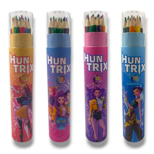 Kpop Demon Hunter Colored Pencils 12 Colors Assorted Models || الوان خشبية كي بوب ديمون هنترز ١٢ لون موديلات متنوعة