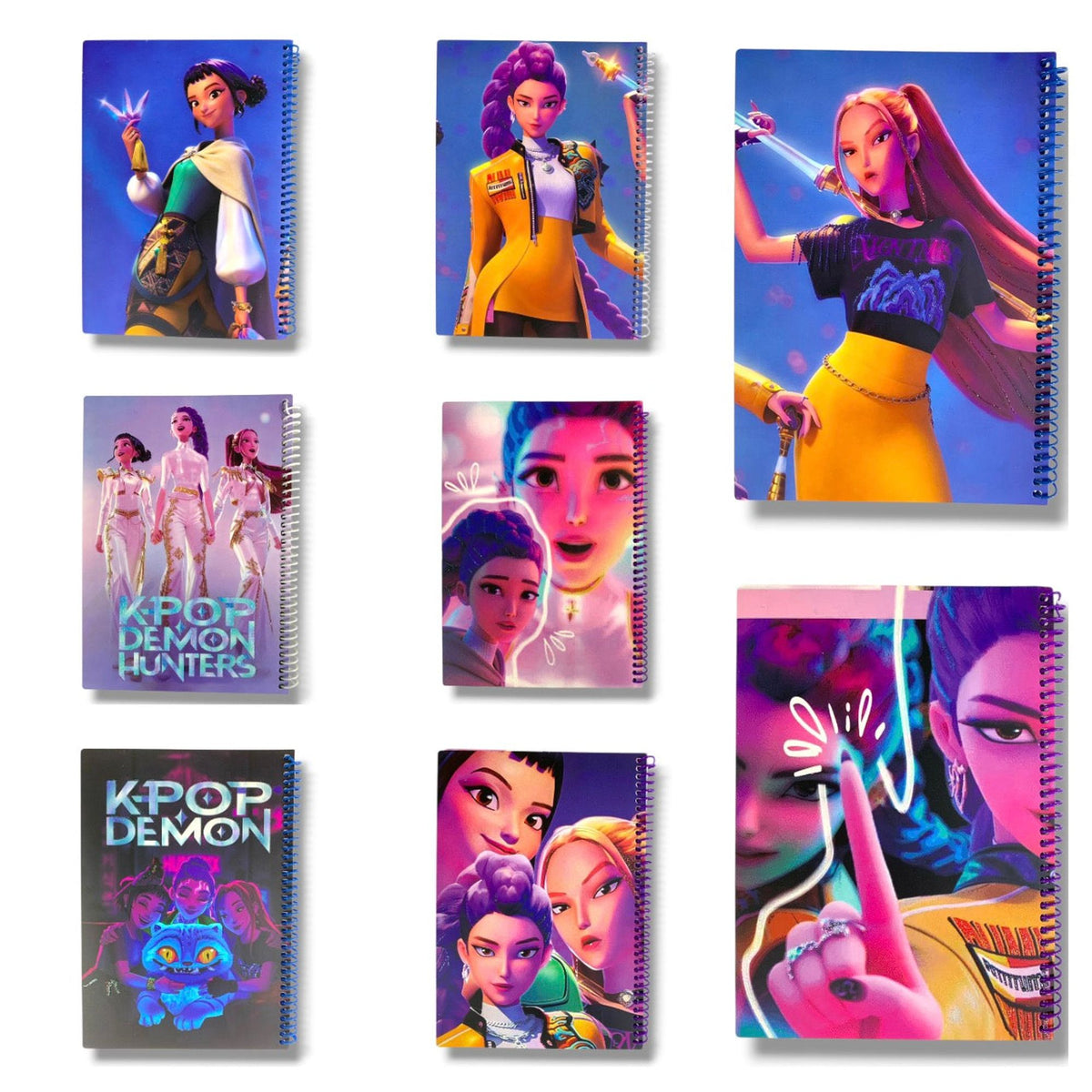 Kpop Demon Hunter Arabic Notebook 7x9 60 Pages Assorted Models || دفتر عربي ٧*٩ عدد ٦٠ ورقة كي بوب ديمون هنتر موديلات متنوعة