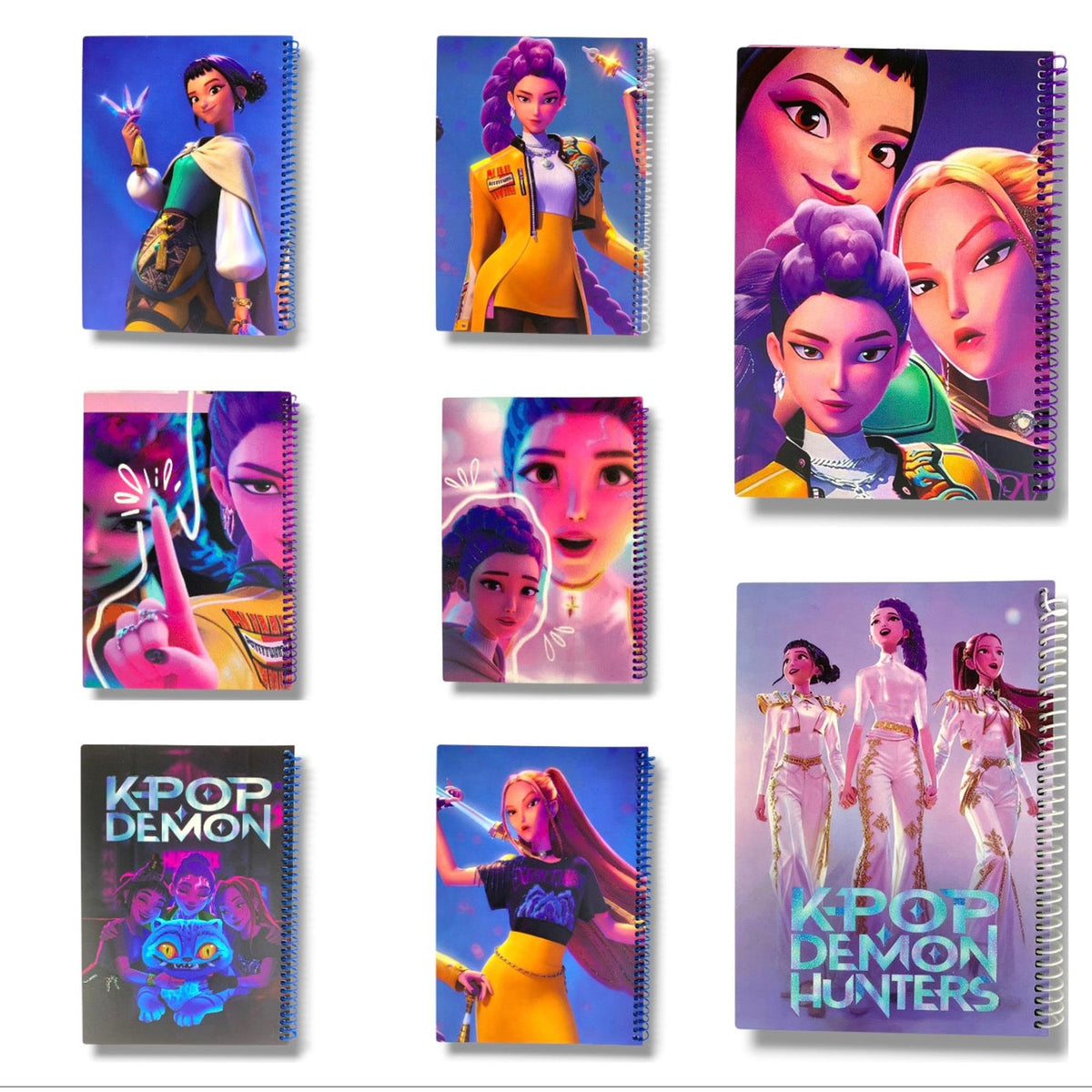 Kpop Demon Hunter Arabic Notebook 7x9 80 Pages Assorted Models || دفتر عربي ٧*٩ عدد ٨٠ ورقة كي بوب ديمون هنتر موديلات متنوعة