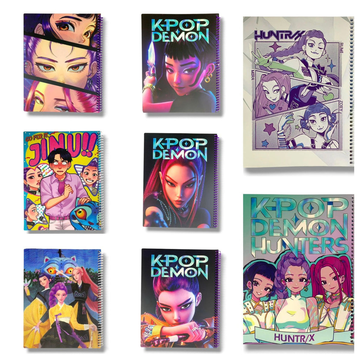 Kpop Demon Hunter Arabic Notebook 8x10 80 Pages Assorted Models || دفتر عربي ٨*١٠ عدد ٨٠ ورقة كي بوب ديمون هنتر موديلات متنوعة