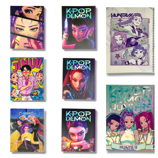 Kpop Demon Hunter Arabic Notebook 8x10 80 Pages Assorted Models || دفتر عربي ٨*١٠ عدد ٨٠ ورقة كي بوب ديمون هنتر موديلات متنوعة