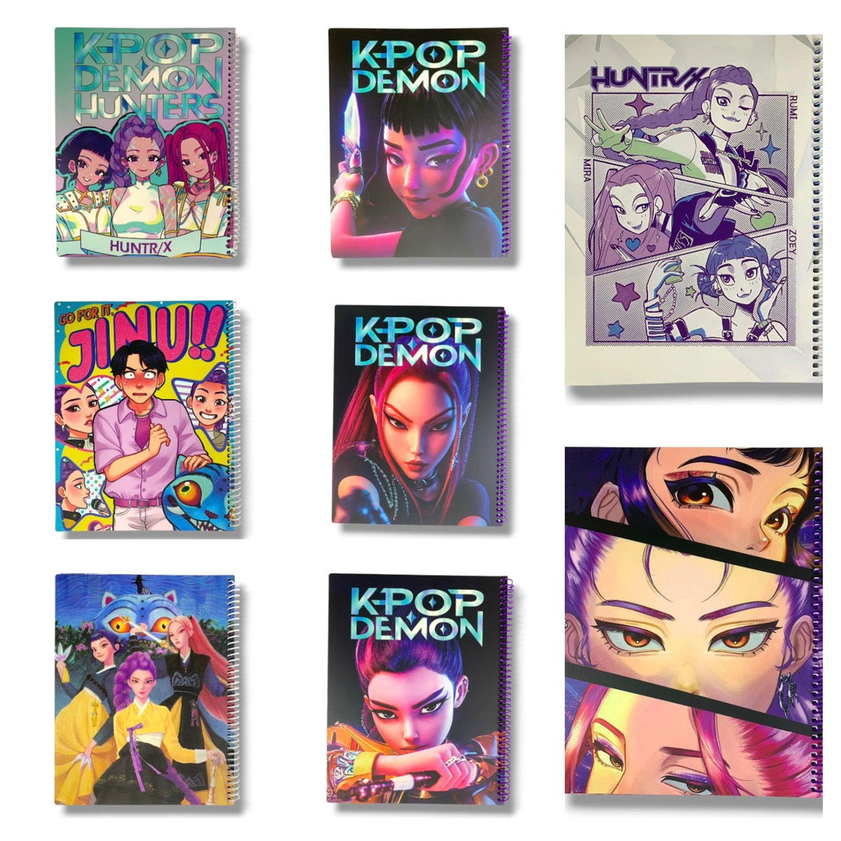 Kpop Demon Hunter Arabic Notebook 8x10 100 Pages Assorted Models || دفتر عربي ٨*١٠ عدد ١٠٠ ورقة كي بوب ديمون هنتر موديلات متنوعة