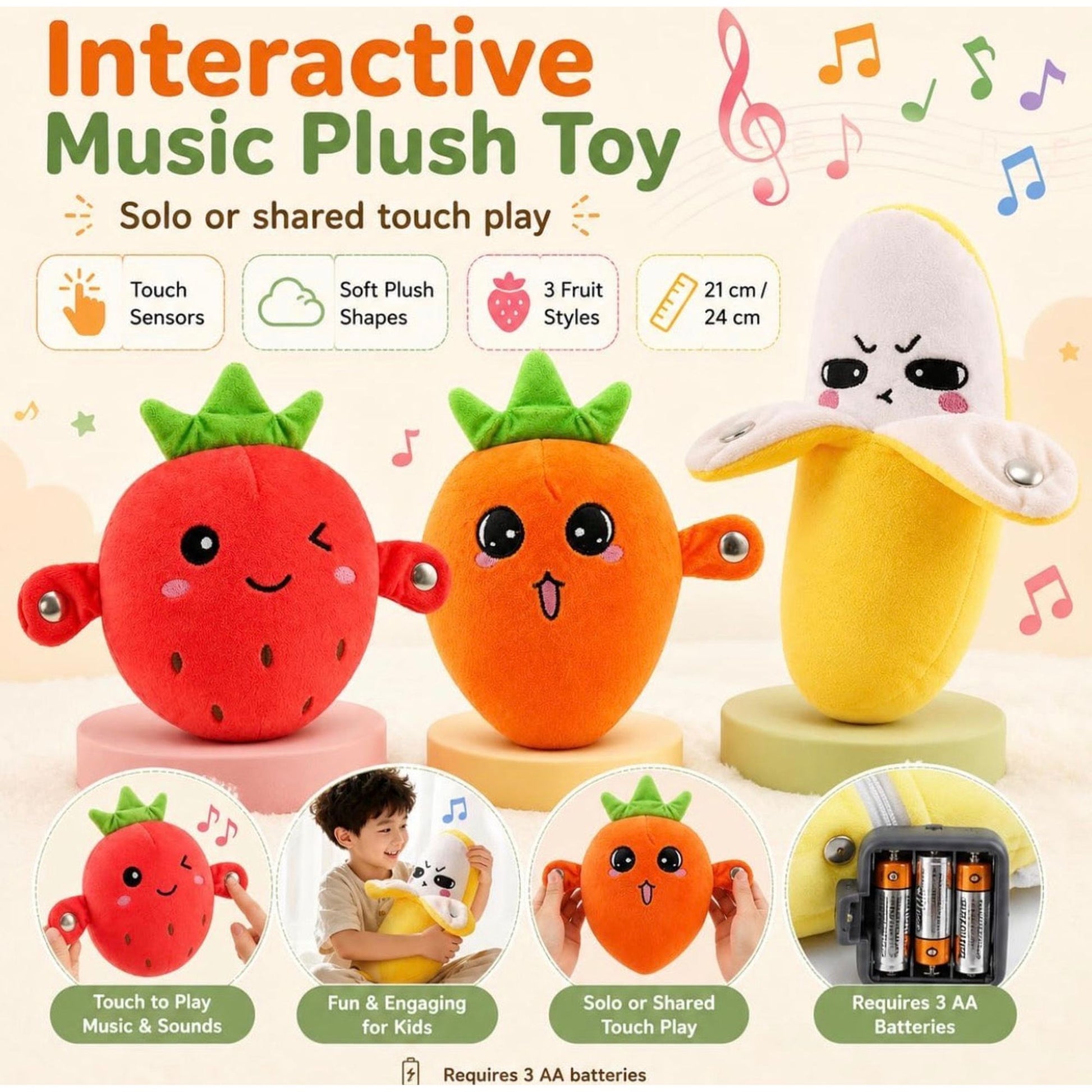 Memoji Music Plush Toy Carrot || لعبة ميموجي الموسيقية الجزرة
