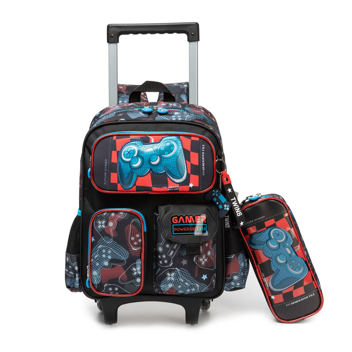 14"  Trolley  Backpack 2PCS GAMER TWINS || شنطة ترولي 14 انش 2 قطعه بلايستيشن توينز