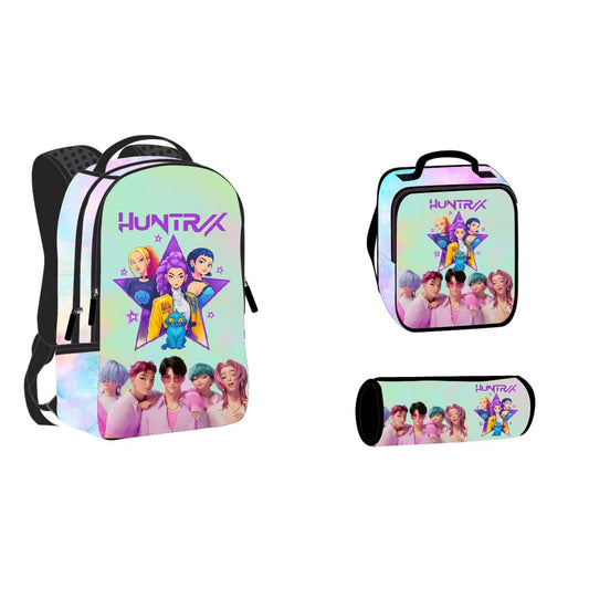 3 Pieces K-POP Backpack #1  || شنطة ظهر 3 قطع شخصيات كي بوب #1
