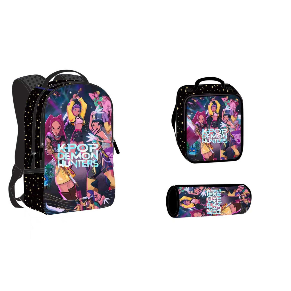 3 Pieces K-POP Backpack #2  || شنطة ظهر 3 قطع شخصيات كي بوب #2
