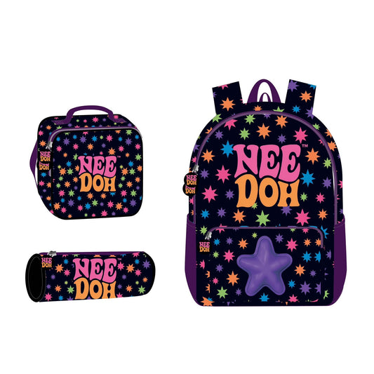 17" backpack set 3 pcs NEEDOH || شنطة ظهر 17 انش 3 قطع البرق  نيدو