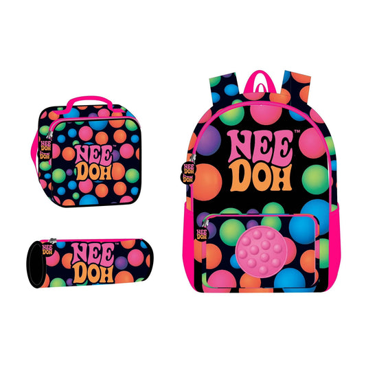17" backpack set 3 pcs NEEDOH || شنطة ظهر 17 انش 3 قطع دوائر نيدو