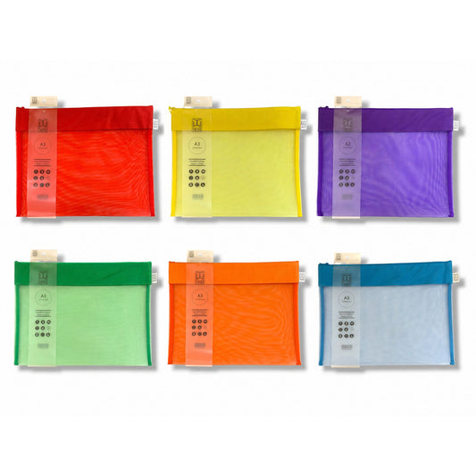 Zipper File A3 Assorted Colors || ملف سحاب حجم اي ثري الوان متنوعة
