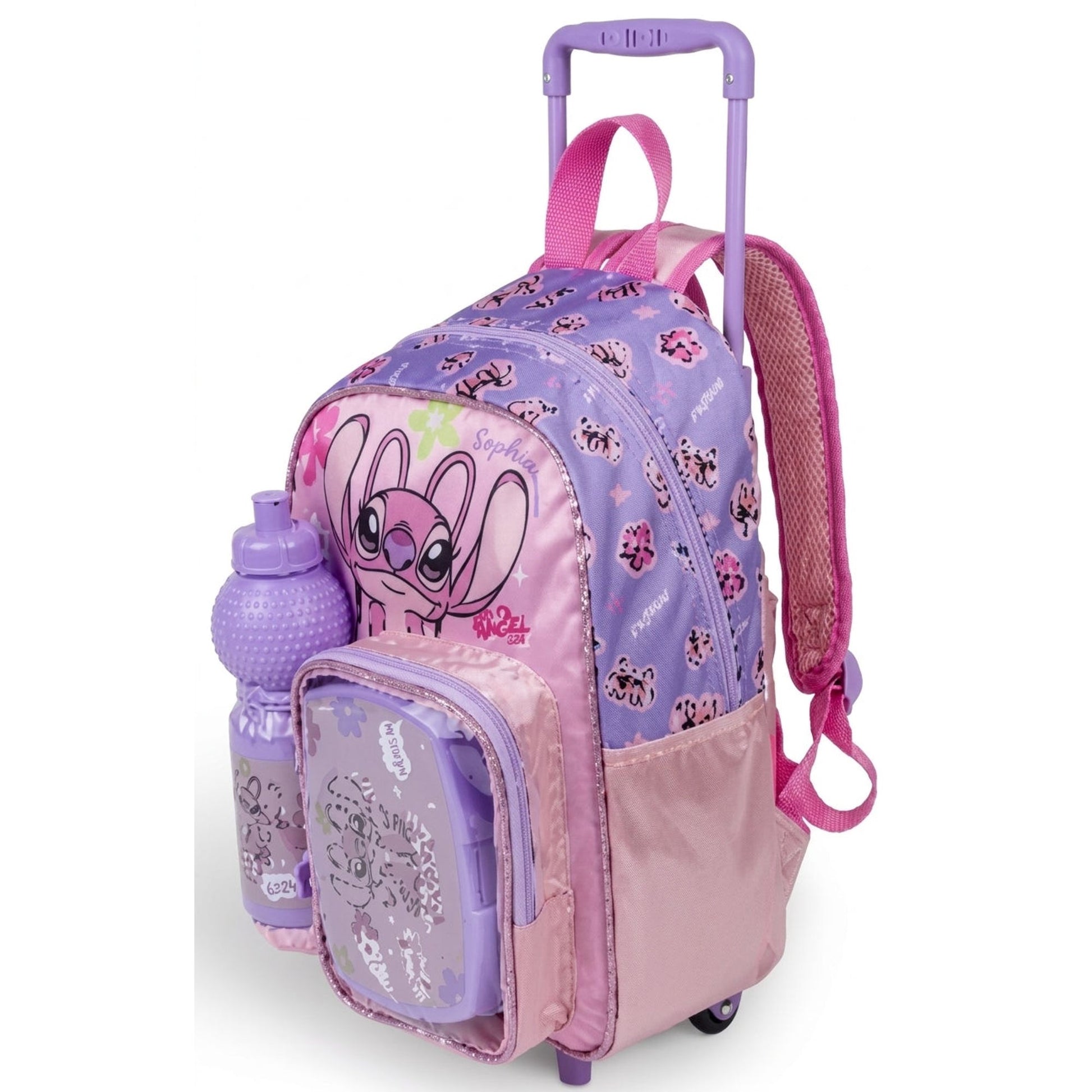 DISNEY ANGEL COSMIC BEAUTY  3 IN 1 TROLLEY SET  13" || طقم شنطة تروللي ديزني أنجل كوزميك بيوتي 3 في 1  ، 13 إنش