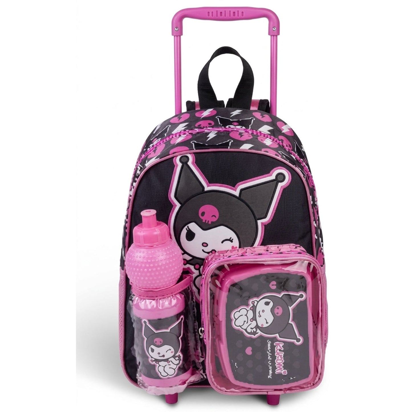SANRIO KUROMI  CHEEKY BUT CHARMING  3 IN 1 TROLLEY SET 13" ||  طقم شنطة تروللي سانريو كورومي، مرحة لكنها ساحرة،  3 في 1  ، 13 إنش