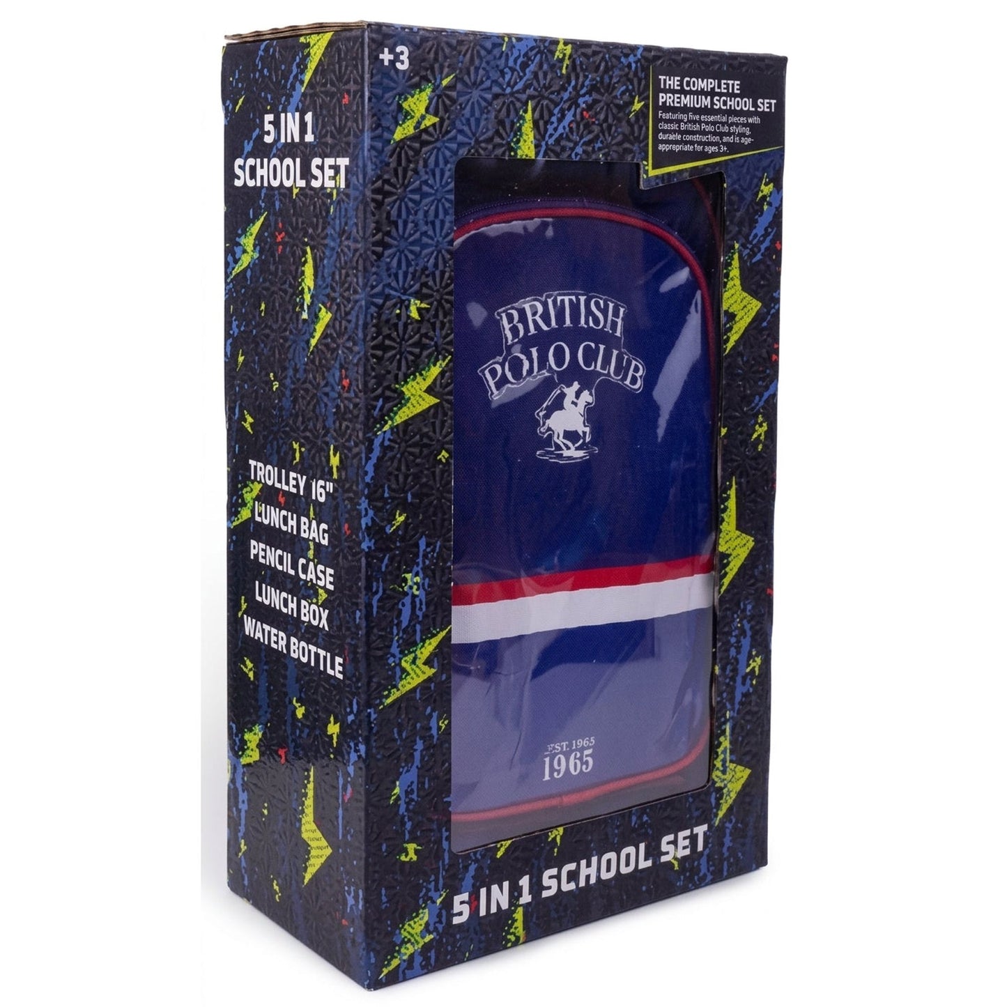 British Polo Club CBPC1 5IN1 TROLLEY BOX SET 16" || طقم شنطة تروللي بوبو كلوب 5 في 1، 16 إنش