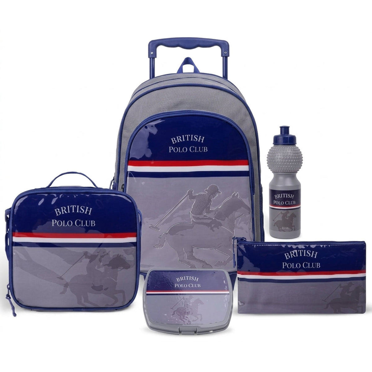 British Polo Club CBPC4 5IN1 TROLLEY BOX SET 16" || طقم شنطة تروللي بوبو كلوب 5 في 1، 16 إنش