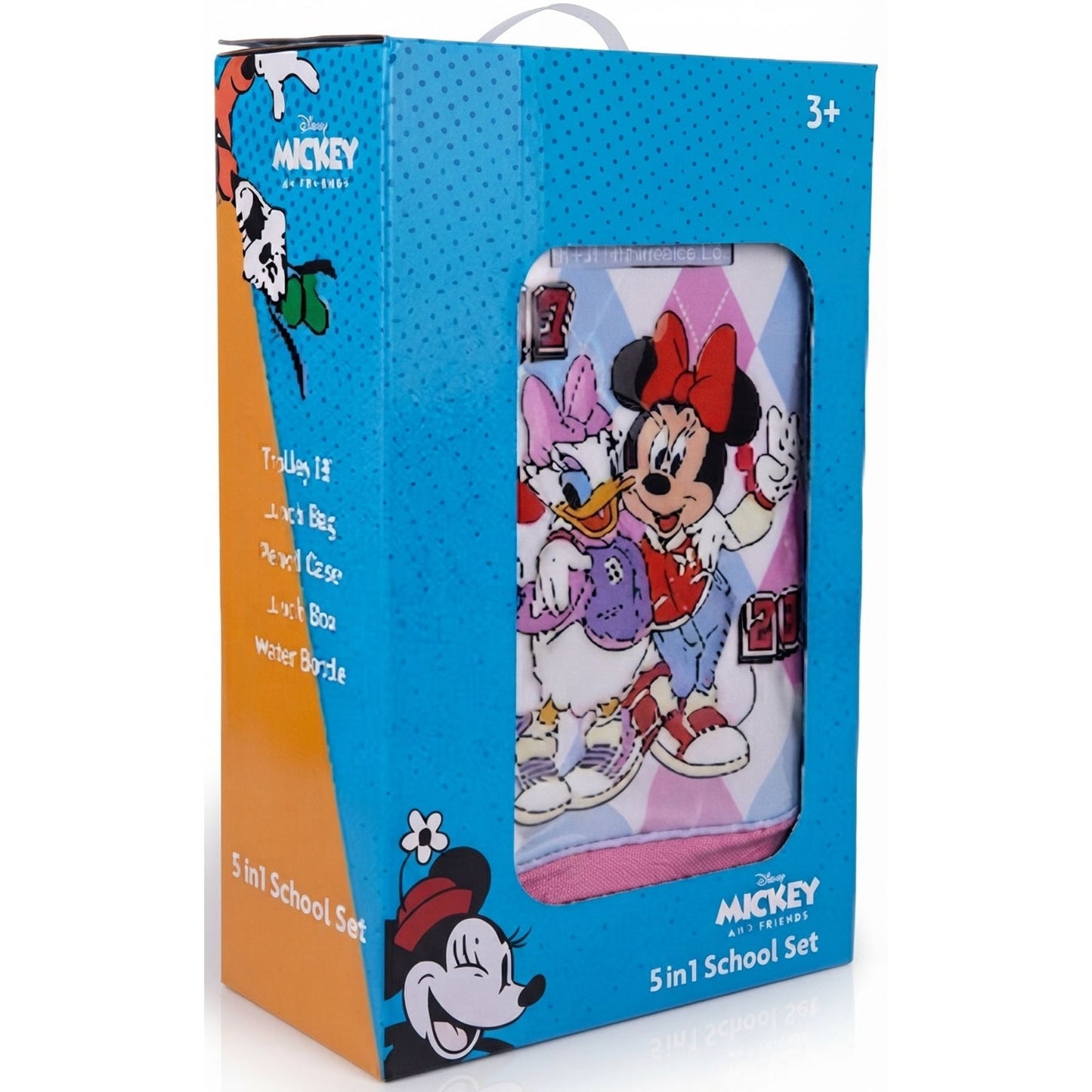DISNEY  MINNIE MOUSE   M & D 5 IN 1 TROLLEY SET  18" ||  طقم شنطة تروللي مجموعة ديزني ميني ماوس إم آند دي 5 في 1  ، 18 إنش