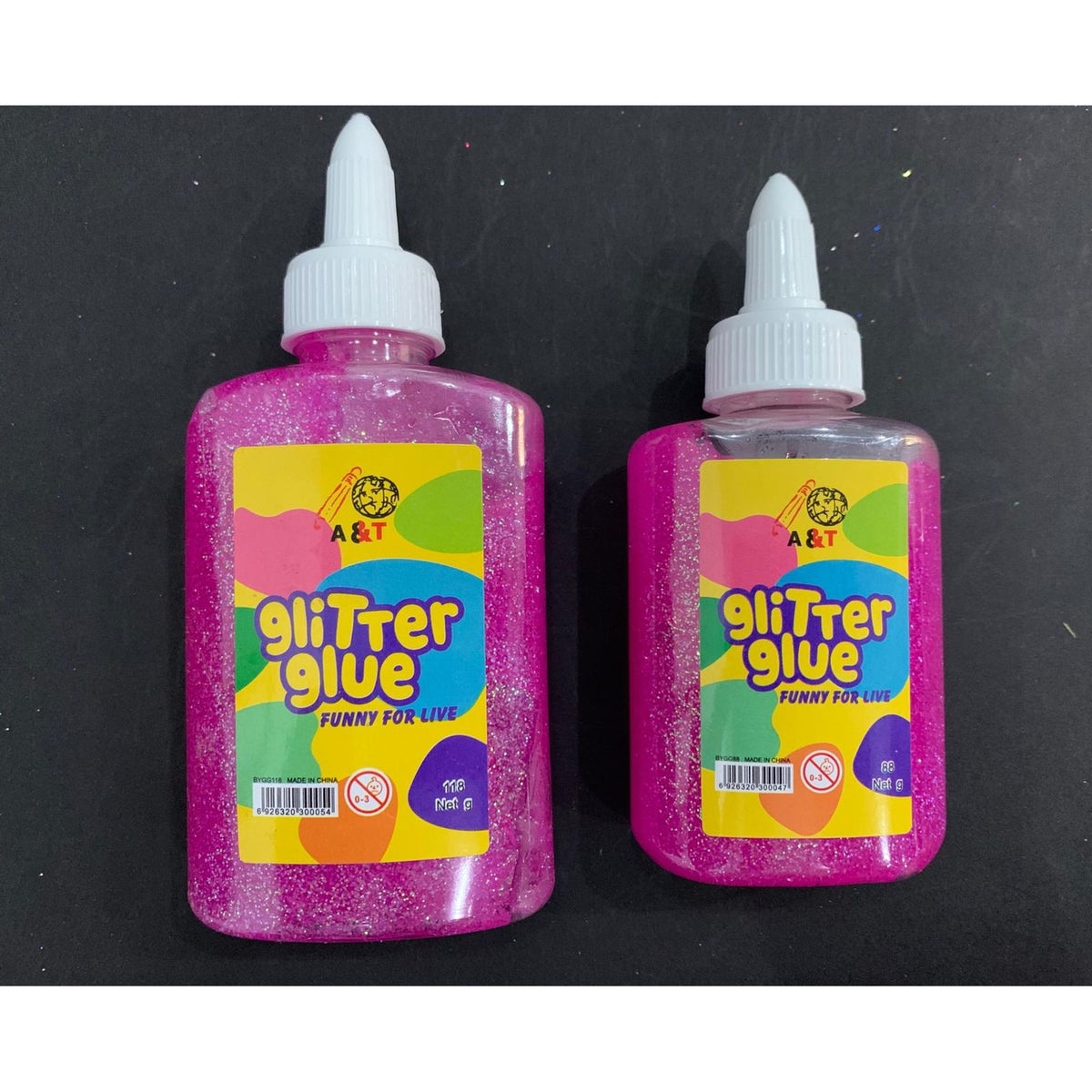 A&T Glitter Glue || صمغ زري قلتر ملون
