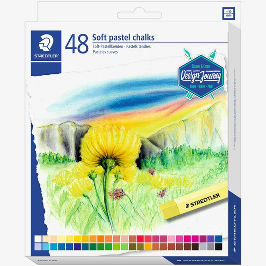 Staedtler Karat Soft Pastel Chalks Assorted Colours (Pack of 48) || الوان باستيل ناعمه ستدلر ٤٨ لون